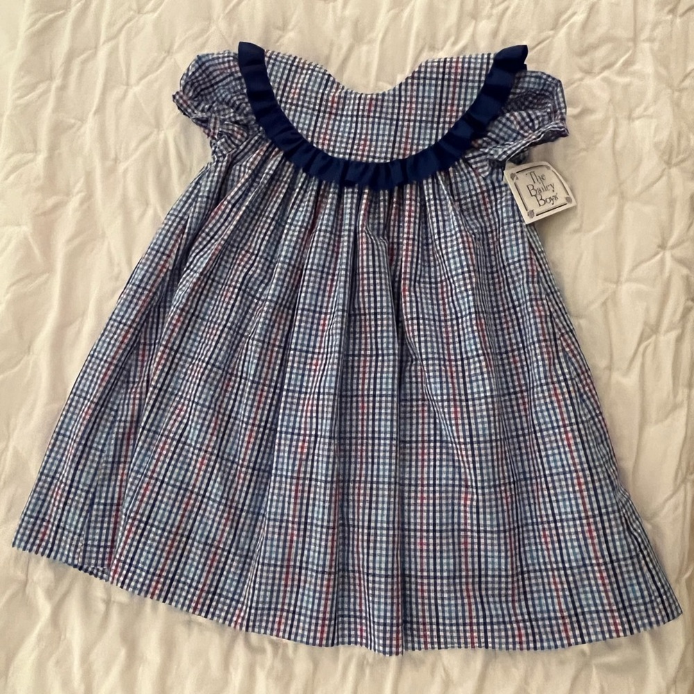 Blue Checkered Kids Dress